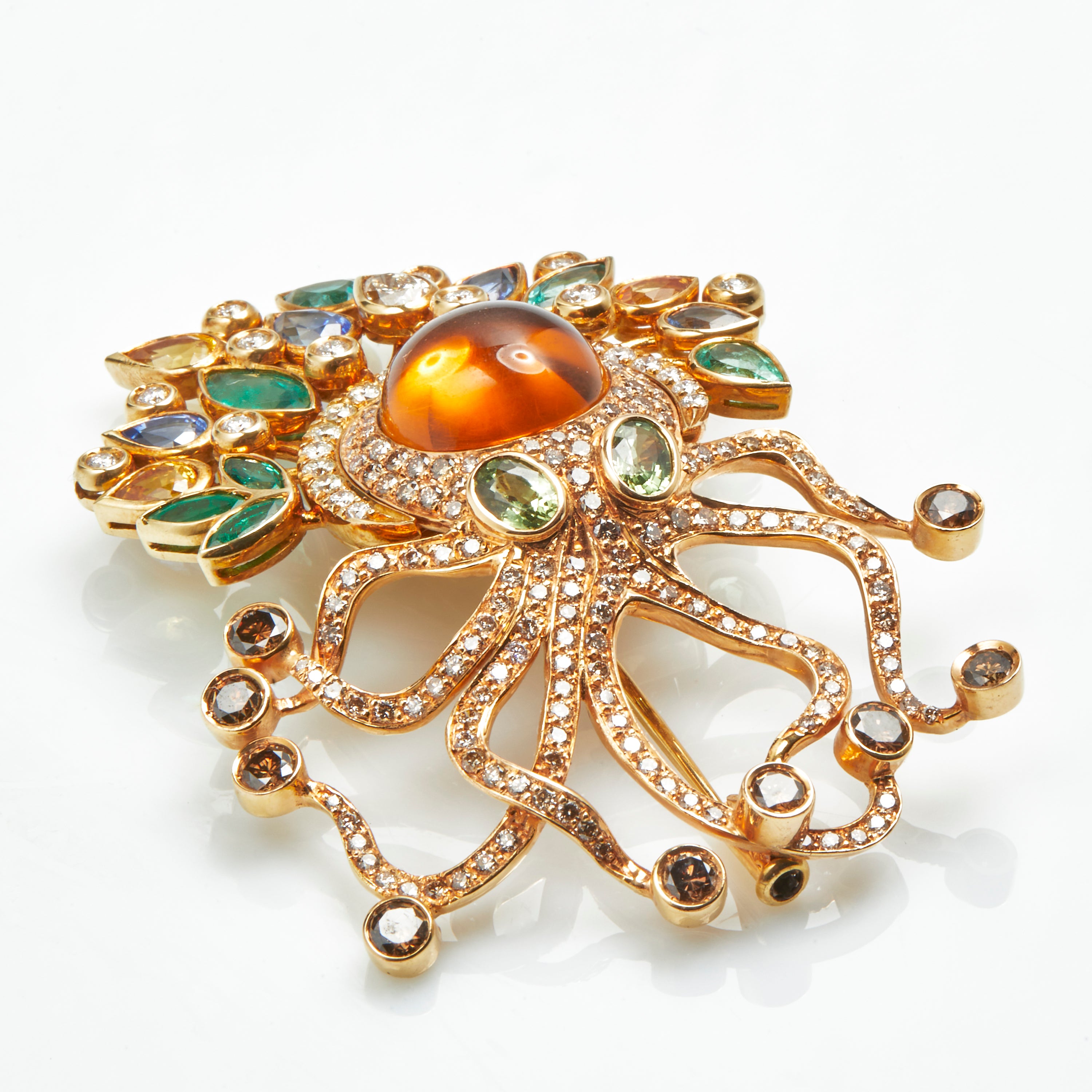 "Loligo" Octopus Brosche
