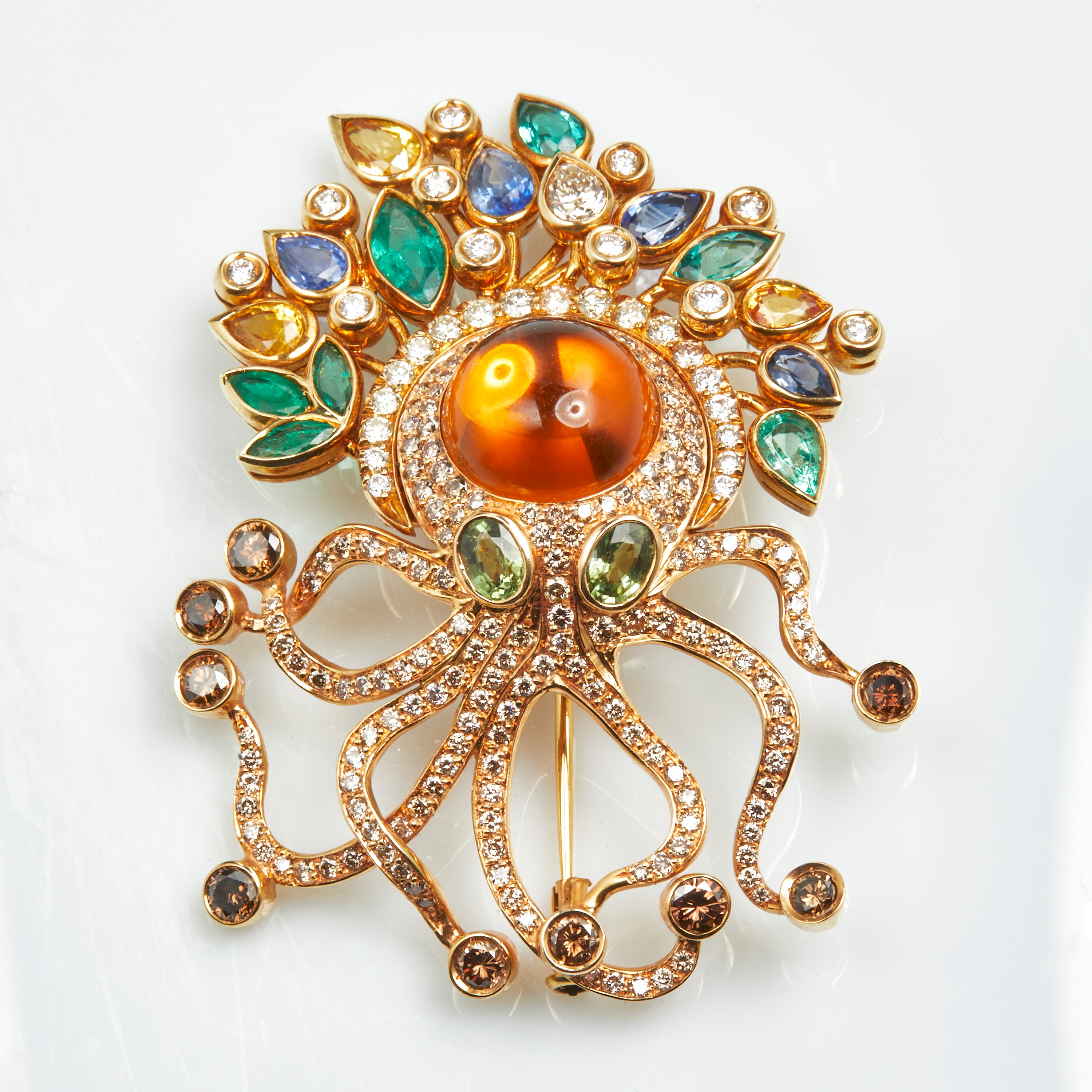"Loligo" Octopus Brosche
