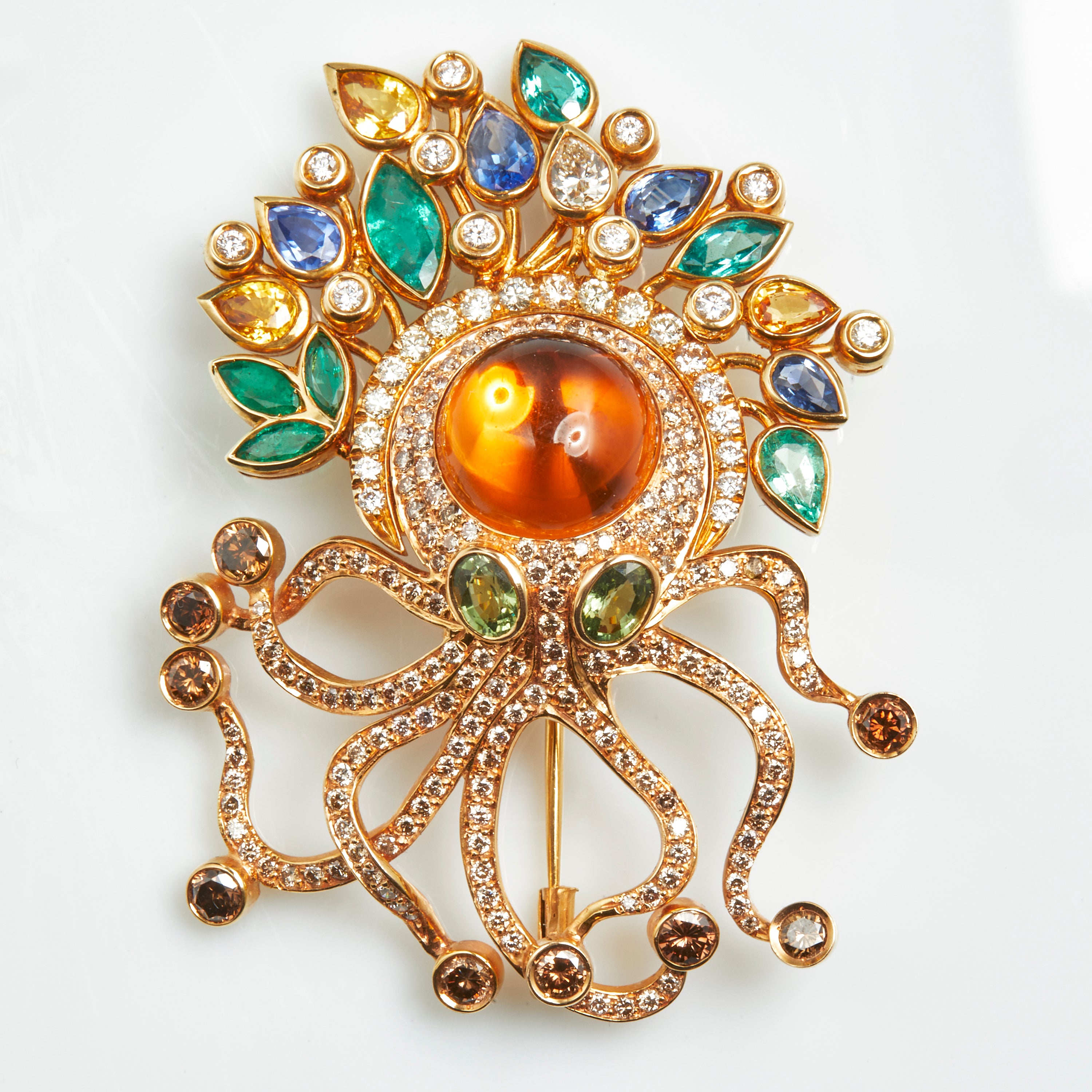 "Loligo" Octopus Brosche