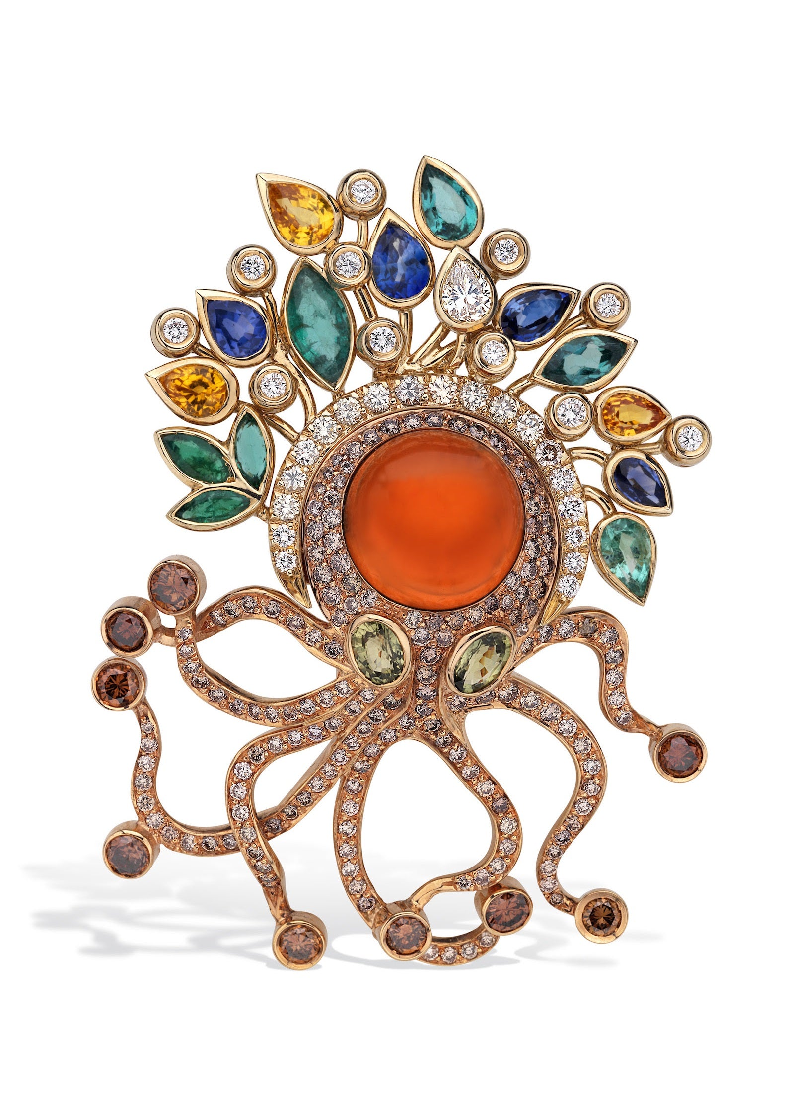 "Loligo" Octopus Brosche
